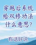 穿越后系统给双修功法什么意思？